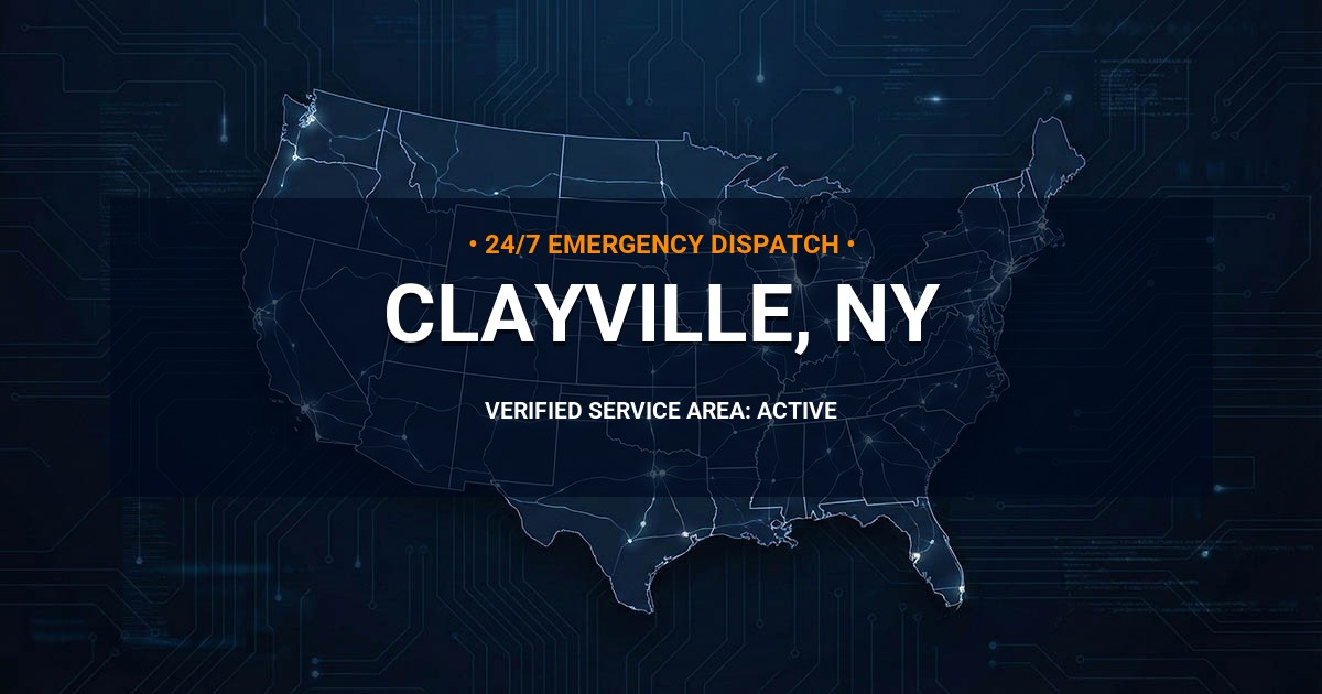 Emergency Plumbing Dispatch Map for Plumbing Services: Clayville, NY