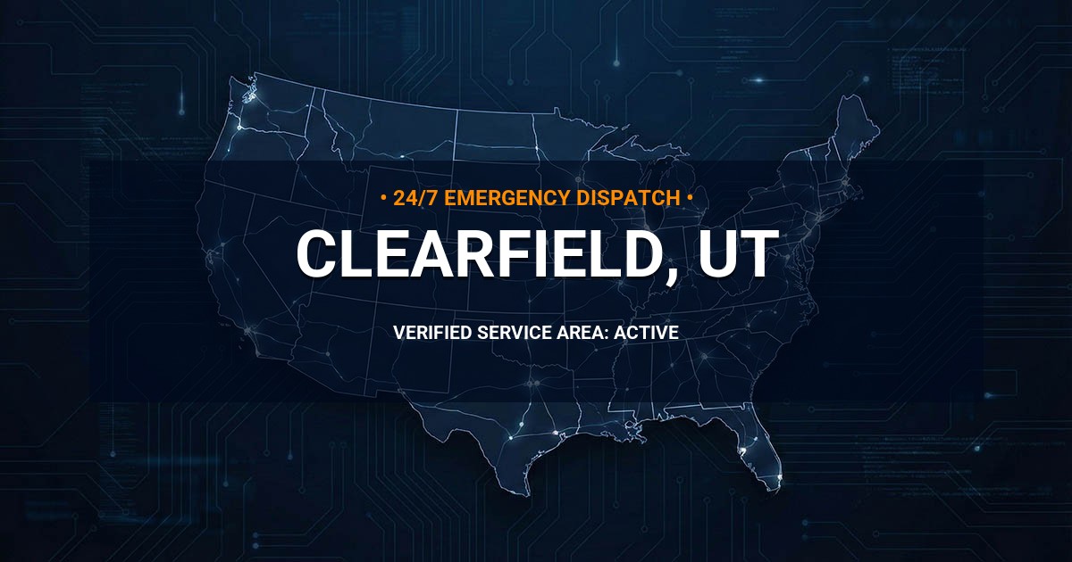 Emergency Plumbing Dispatch Map for Plumbing Services: Clearfield, UT