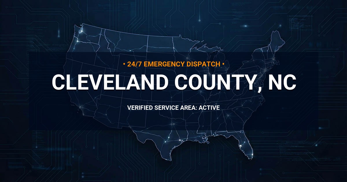 Emergency Plumbing Dispatch Map for Cleveland County Plumbing Logistics