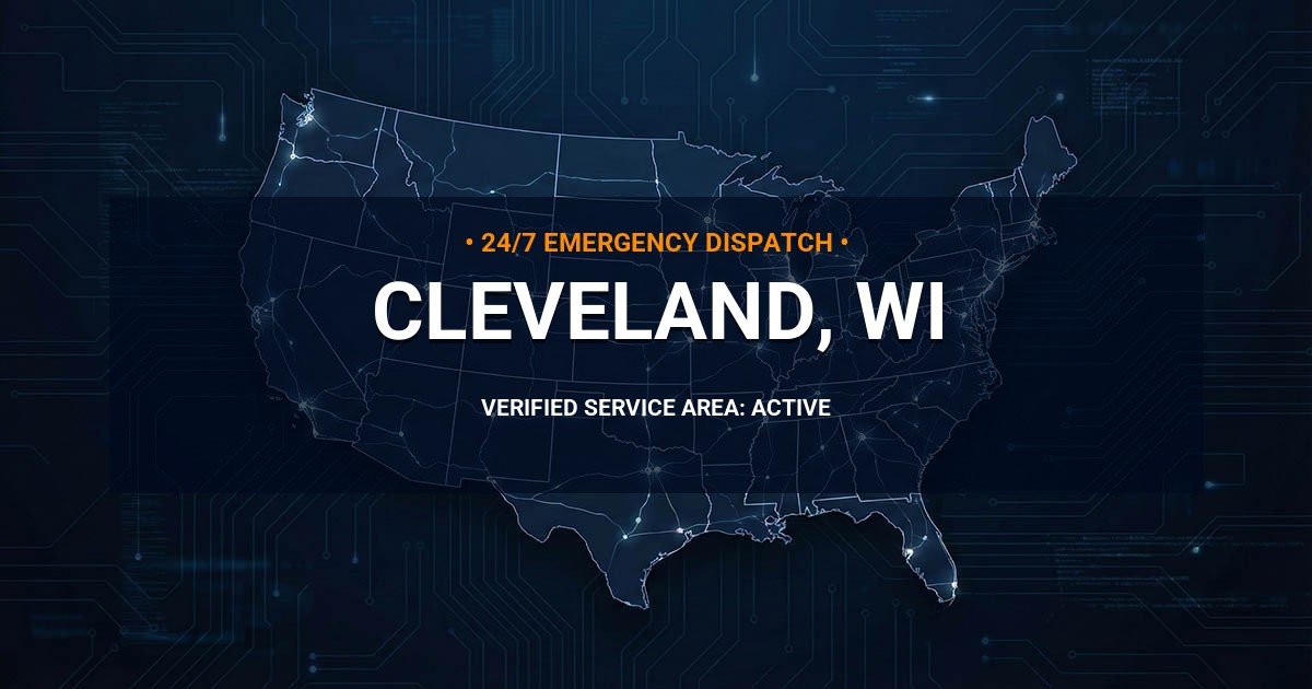 Emergency Plumbing Dispatch Map for Plumbing Services: Cleveland, WI