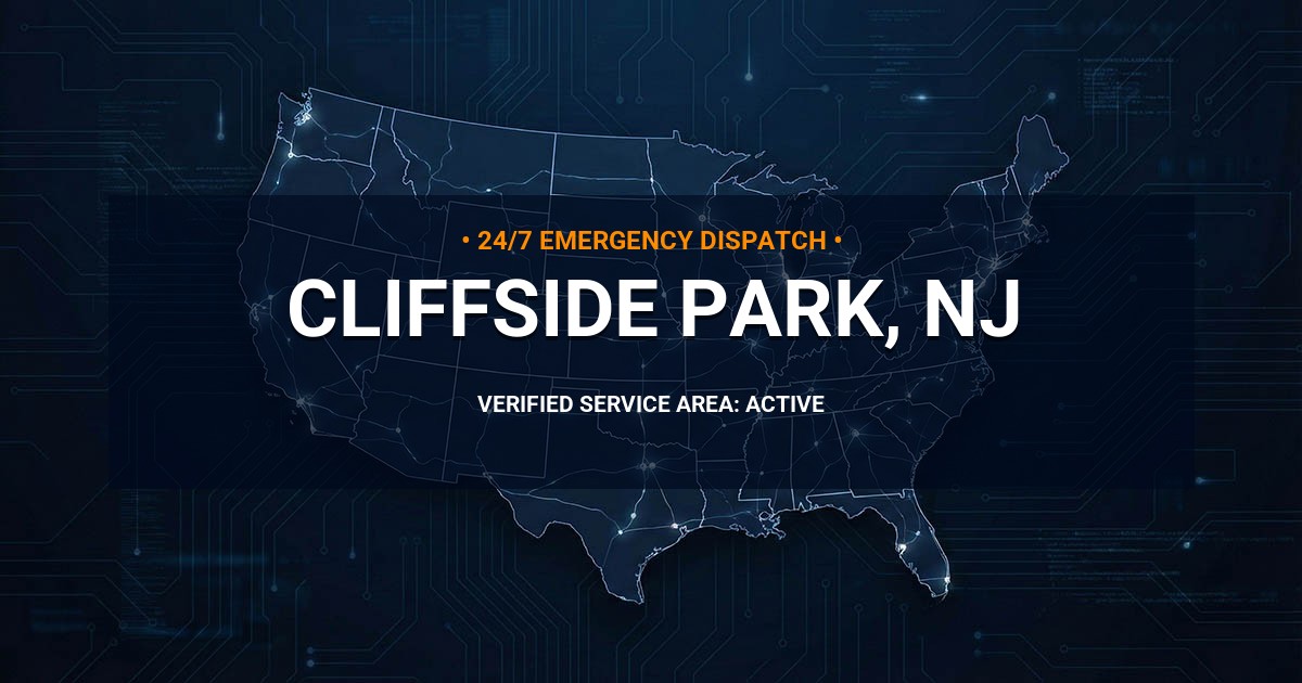 Emergency Plumbing Dispatch Map for Plumbing Services: Cliffside Park, NJ