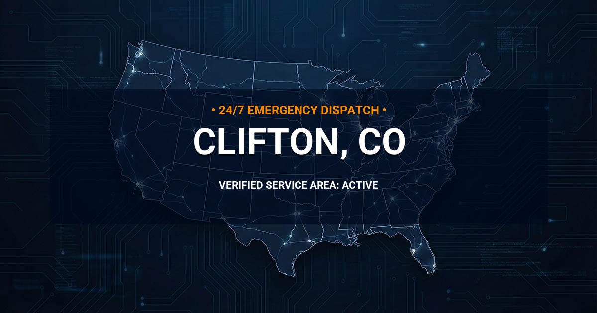 Emergency Plumbing Dispatch Map for Plumbing Services: Clifton, CO