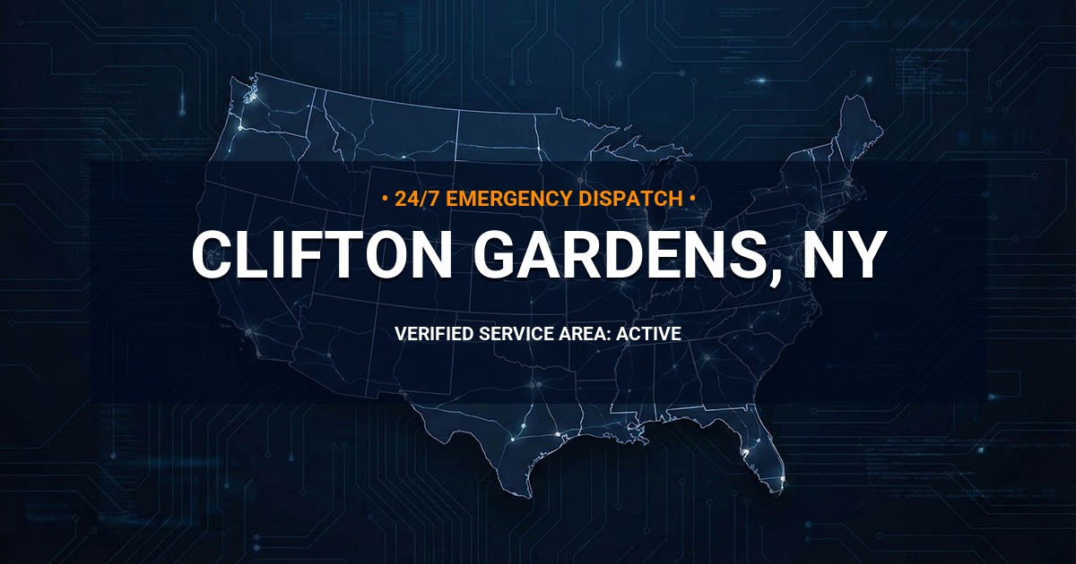 Emergency Plumbing Dispatch Map for Plumbing Services: Clifton Gardens, NY