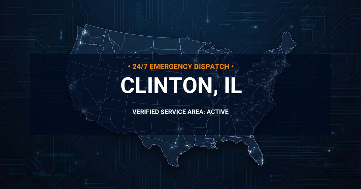 Emergency Plumbing Dispatch Map for Plumbing Services: Clinton, IL
