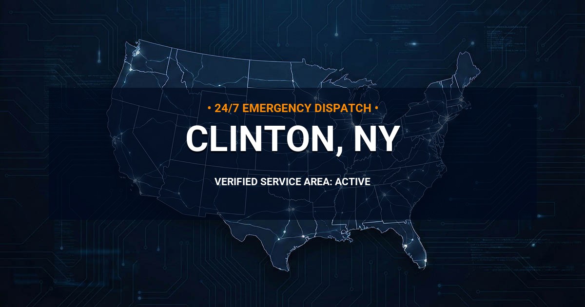 Emergency Plumbing Dispatch Map for Plumbing Services: Clinton, NY