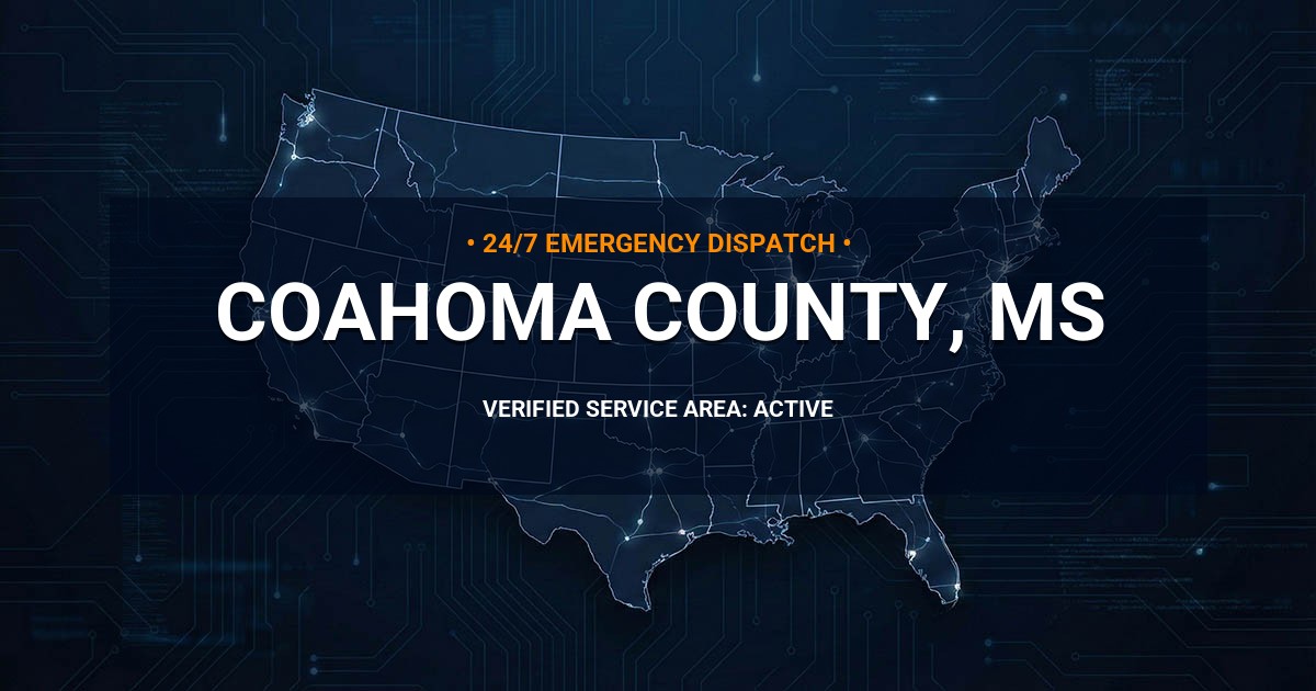 Emergency Plumbing Dispatch Map for Coahoma County Plumbing Logistics