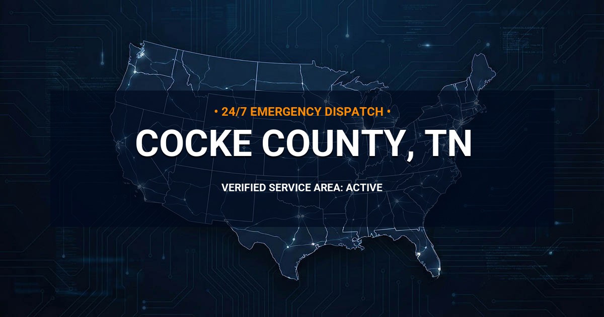 Emergency Plumbing Dispatch Map for Cocke County Plumbing Logistics