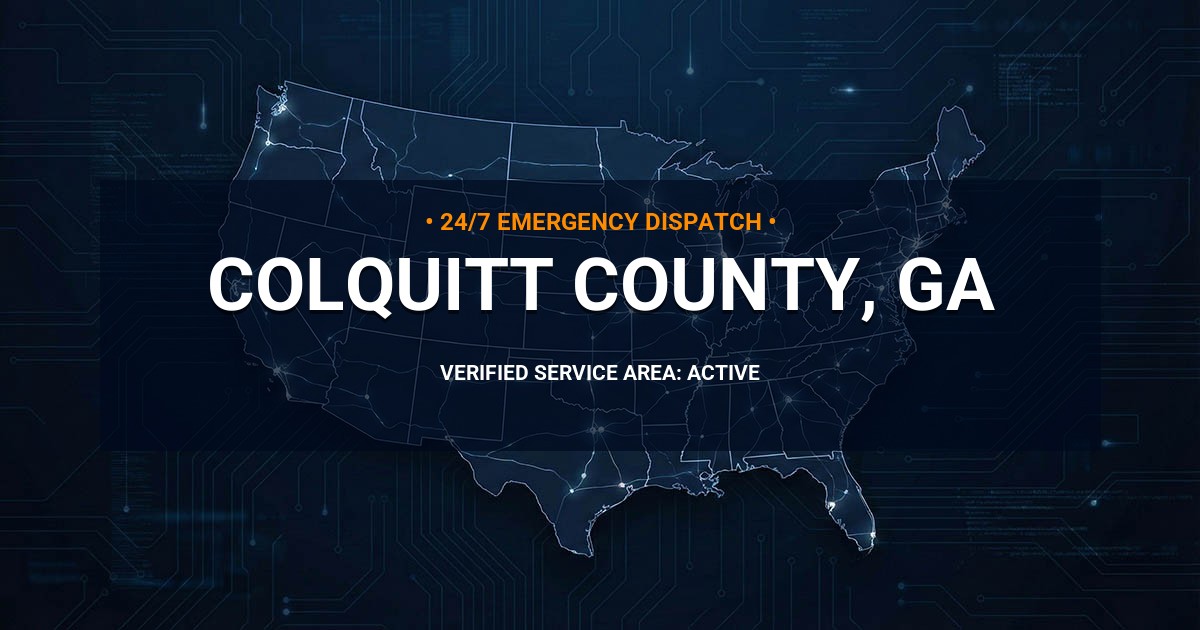 Emergency Plumbing Dispatch Map for Colquitt County Plumbing Logistics