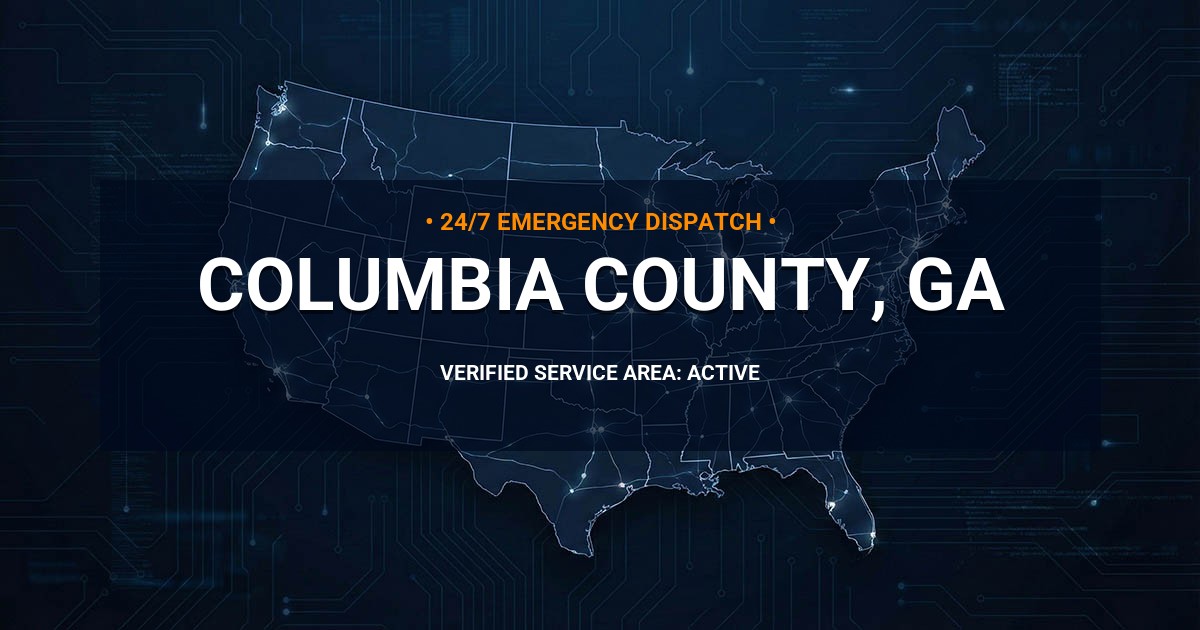 Emergency Plumbing Dispatch Map for Columbia County Plumbing Logistics