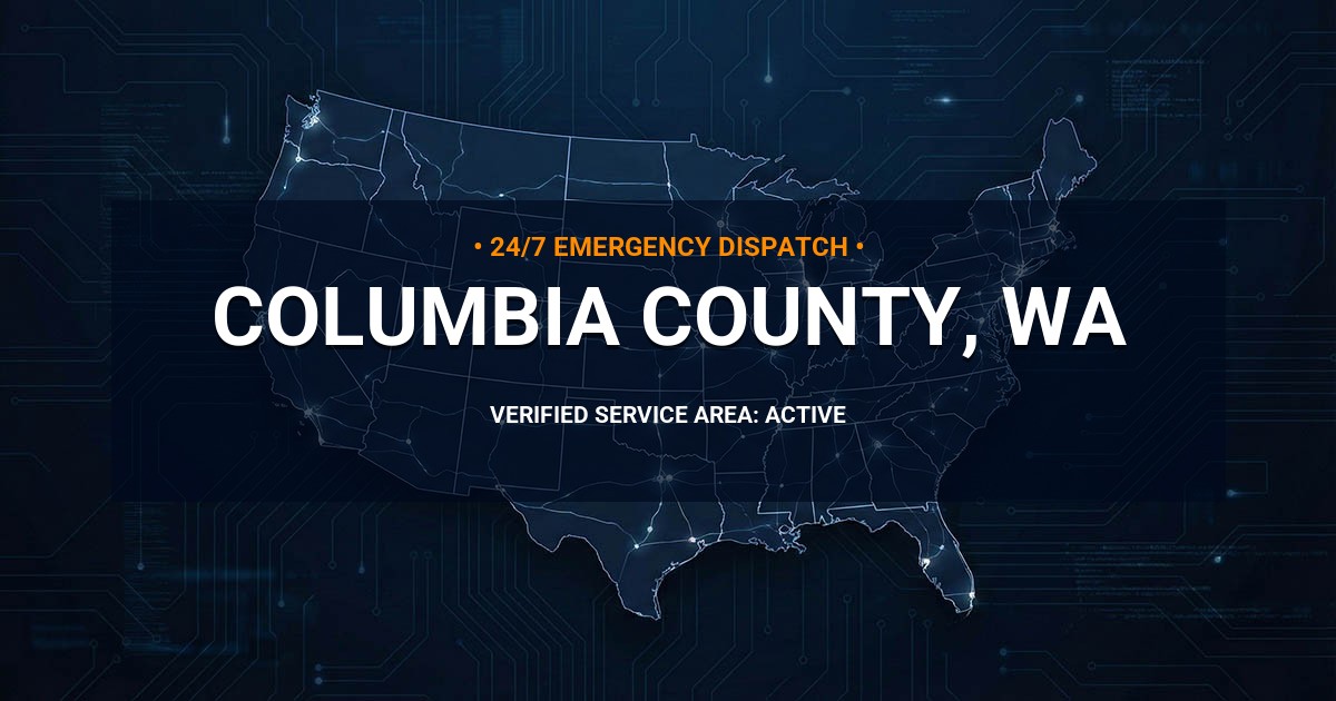 Emergency Plumbing Dispatch Map for Columbia County Plumbing Logistics