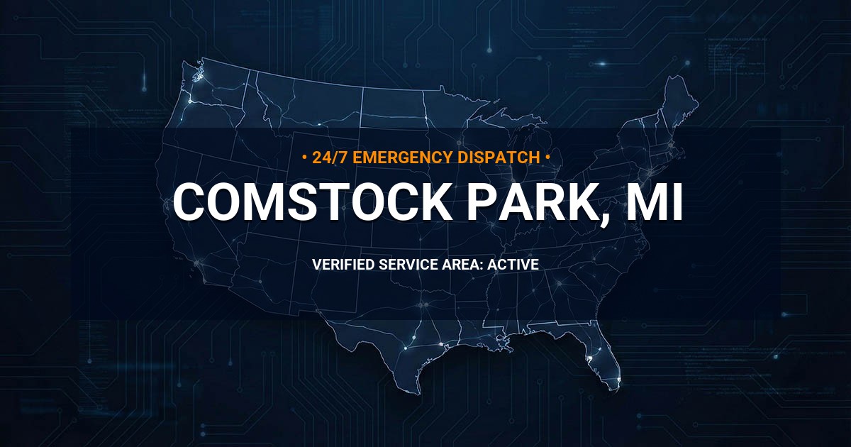 Emergency Plumbing Dispatch Map for Plumbing Services: Comstock Park, MI