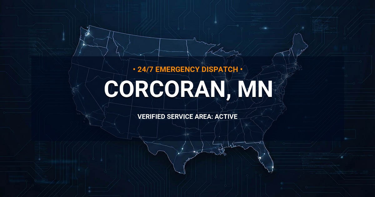 Emergency Plumbing Dispatch Map for Plumbing Services: Corcoran, MN