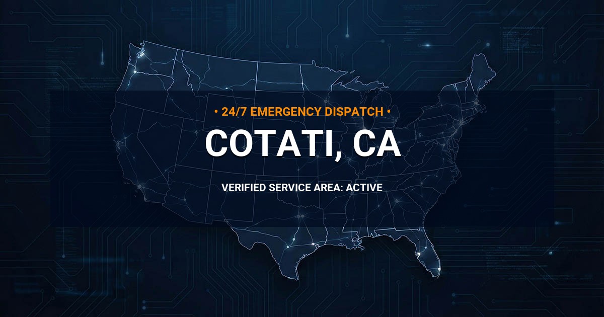 Emergency Plumbing Dispatch Map for Plumbing Services: Cotati, CA