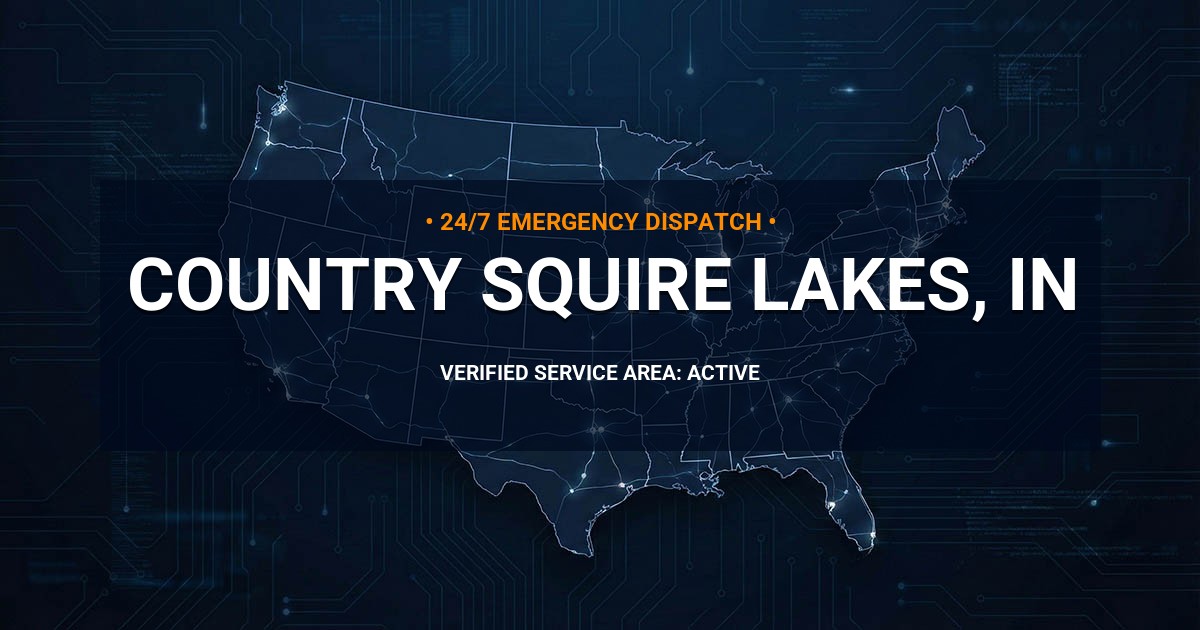 Emergency Plumbing Dispatch Map for Plumbing Services: Country Squire Lakes, IN