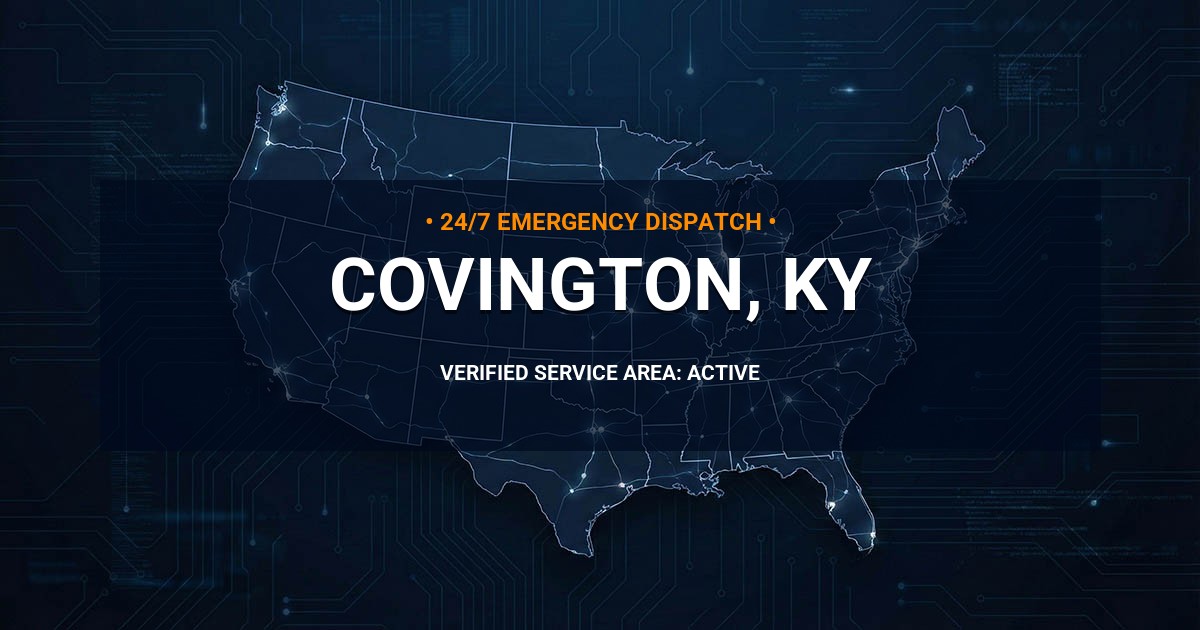 Emergency Plumbing Dispatch Map for Plumbing Services: Covington, KY