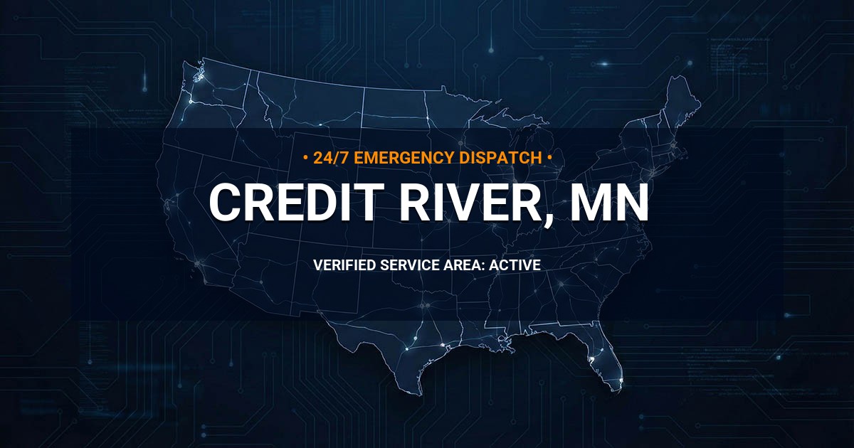 Emergency Plumbing Dispatch Map for Plumbing Services: Credit River, MN