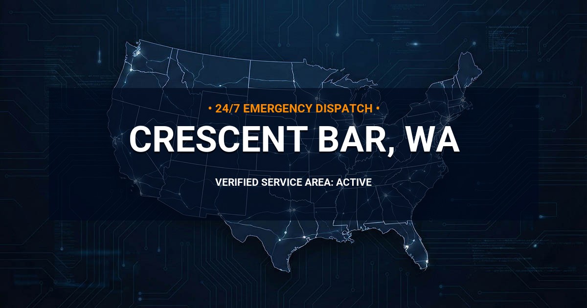Emergency Plumbing Dispatch Map for Plumbing Services: Crescent Bar, WA