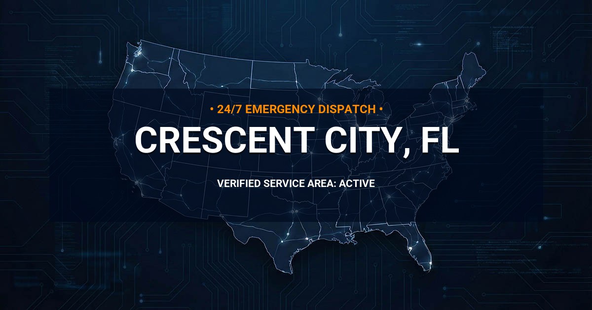 Emergency Plumbing Dispatch Map for Plumbing Services: Crescent City, FL