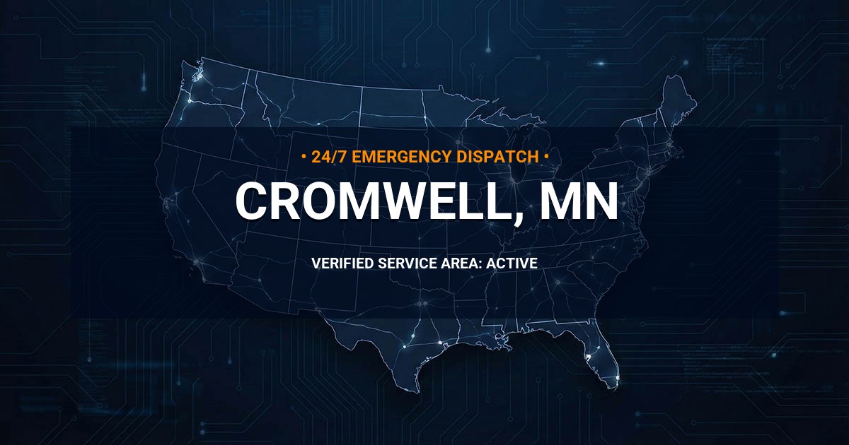 Emergency Plumbing Dispatch Map for Plumbing Services: Cromwell, MN