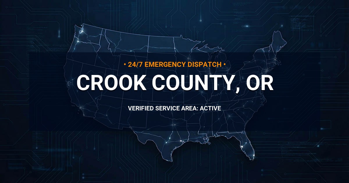 Emergency Plumbing Dispatch Map for Crook County Plumbing Logistics