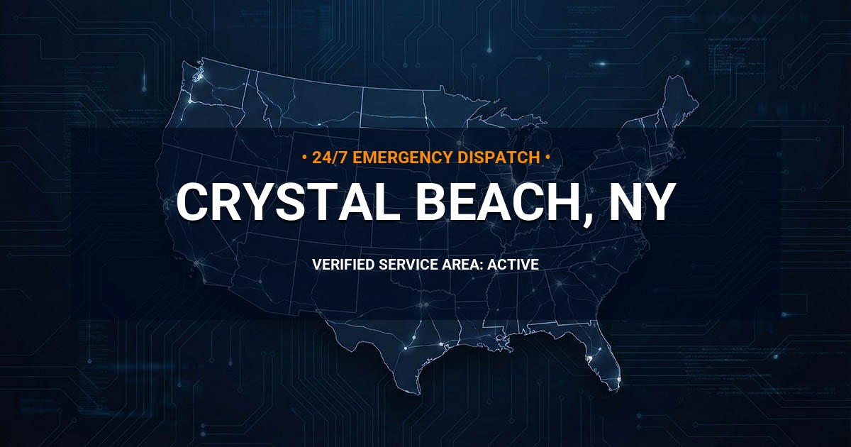 Emergency Plumbing Dispatch Map for Plumbing Services: Crystal Beach, NY