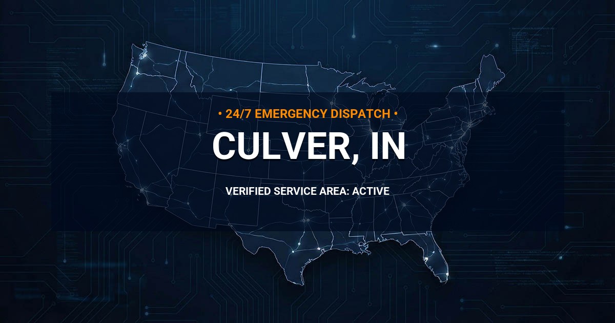 Emergency Plumbing Dispatch Map for Plumbing Services: Culver, IN