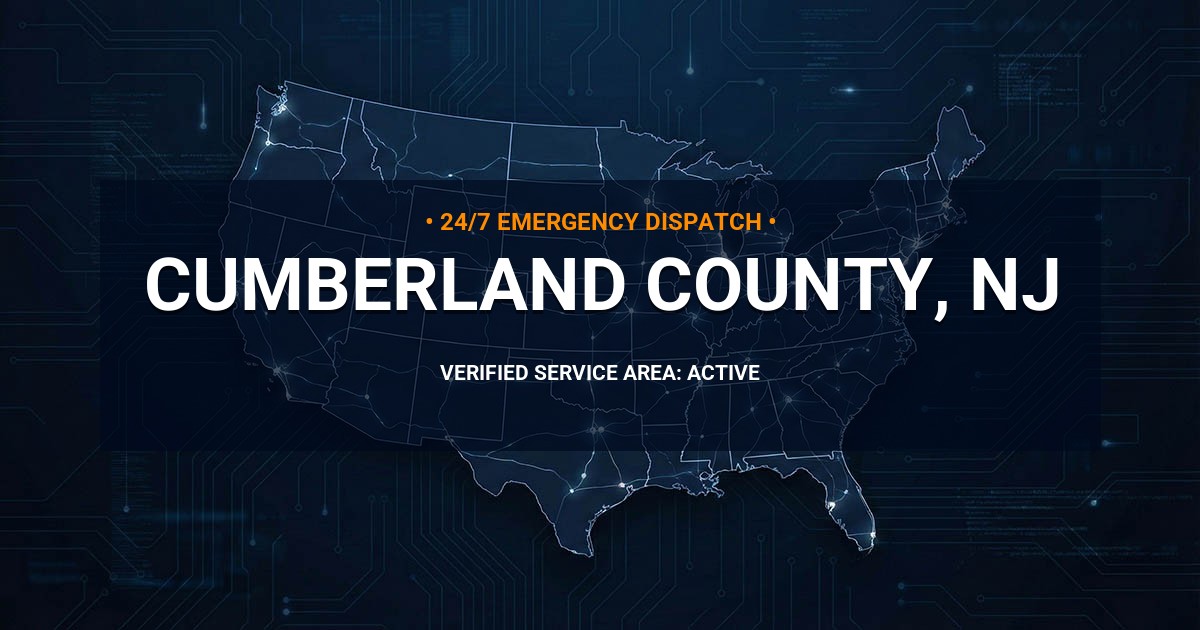 Emergency Plumbing Dispatch Map for Cumberland County Plumbing Logistics