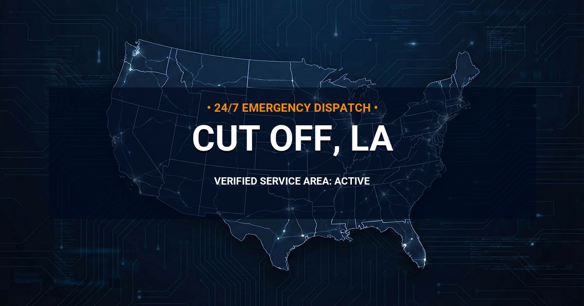 Emergency Plumbing Dispatch Map for Plumbing Services: Cut Off, LA