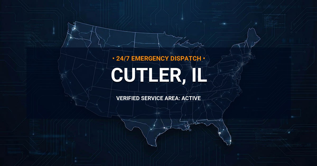 Emergency Plumbing Dispatch Map for Plumbing Services: Cutler, IL