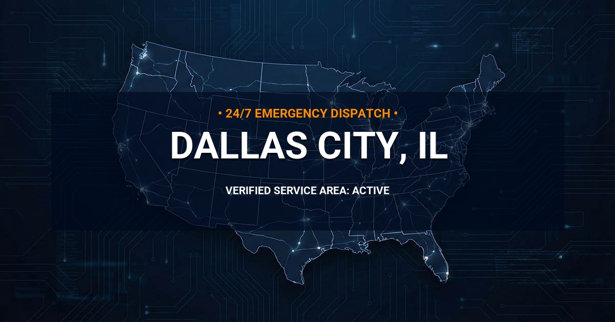 Emergency Plumbing Dispatch Map for Plumbing Services: Dallas City, IL