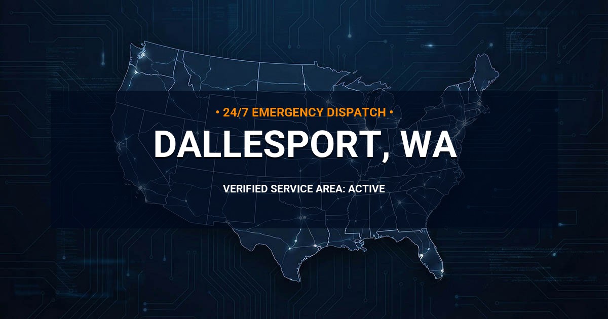 Emergency Plumbing Dispatch Map for Plumbing Services: Dallesport, WA