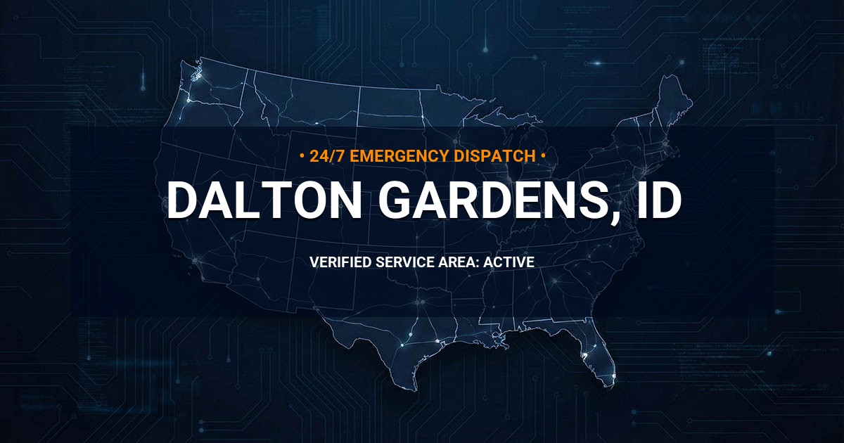 Emergency Plumbing Dispatch Map for Plumbing Services: Dalton Gardens, ID
