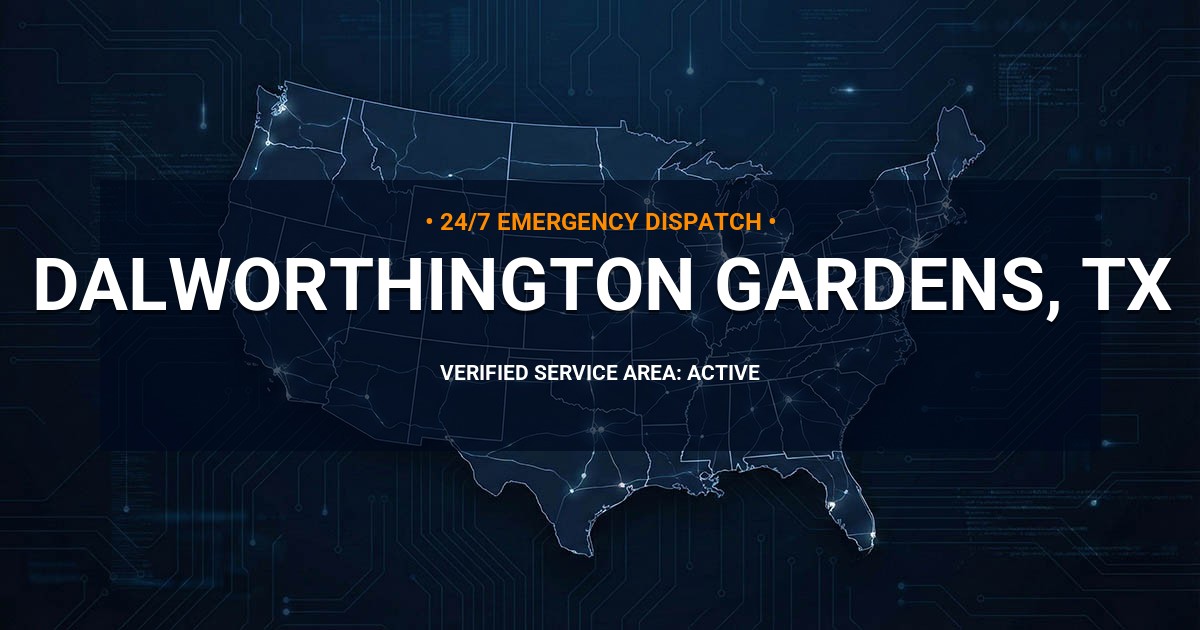 Emergency Plumbing Dispatch Map for Plumbing Services: Dalworthington Gardens, TX