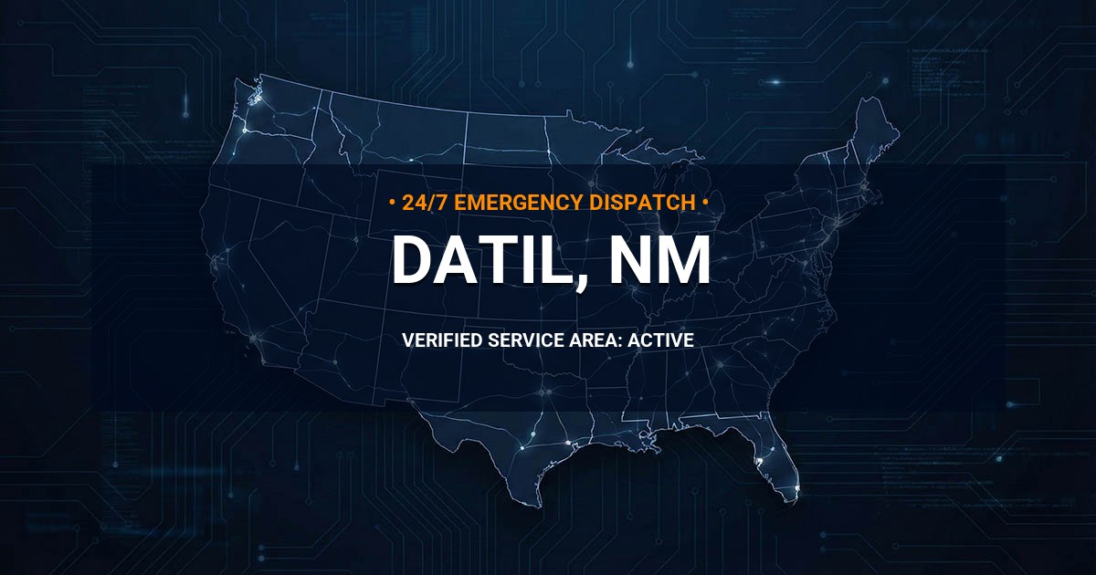 Emergency Plumbing Dispatch Map for Plumbing Services: Datil, NM