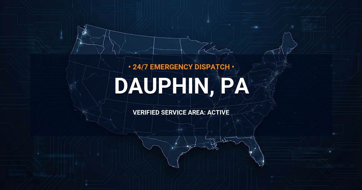 Emergency Plumbing Dispatch Map for Plumbing Services: Dauphin, PA