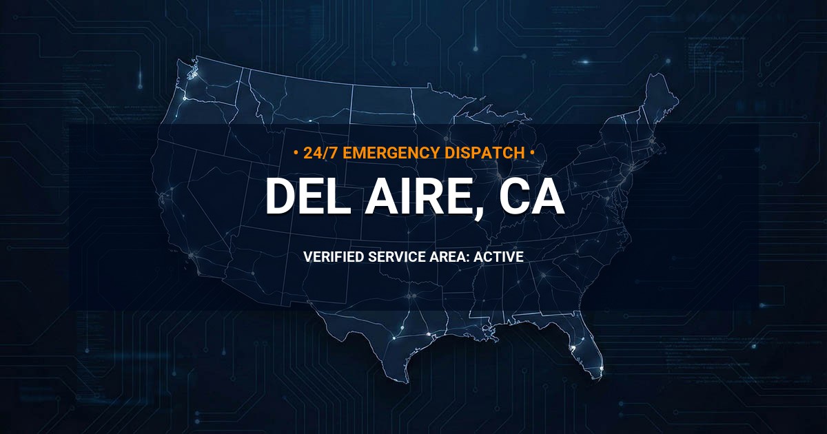 Emergency Plumbing Dispatch Map for Plumbing Services: Del Aire, CA