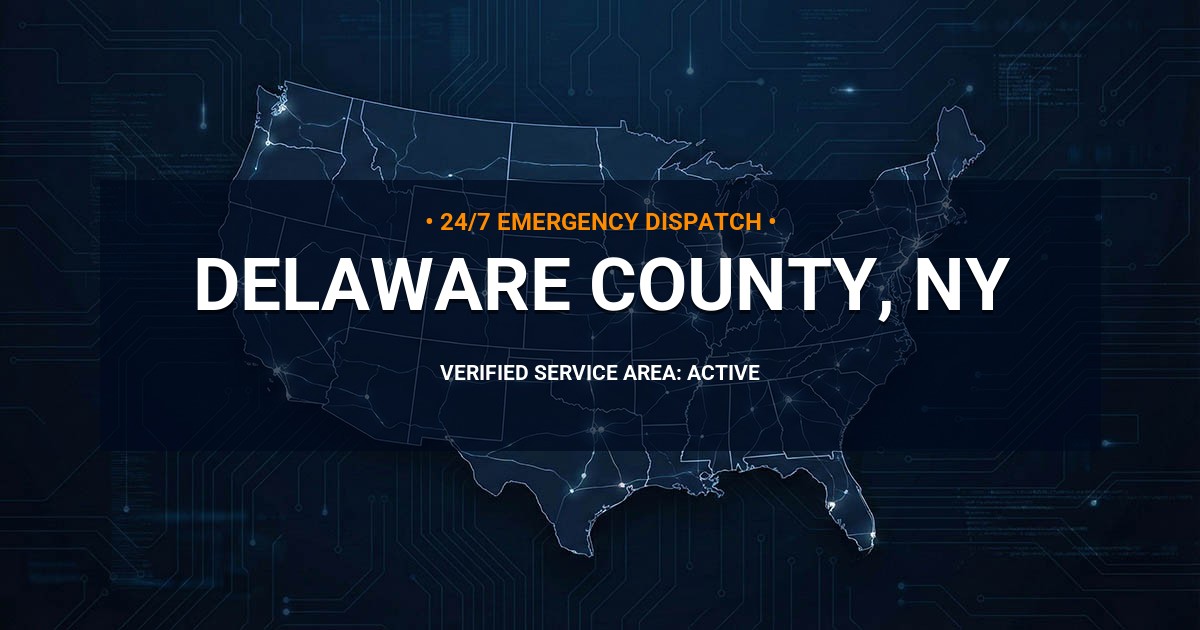 Emergency Plumbing Dispatch Map for Delaware County Plumbing Logistics