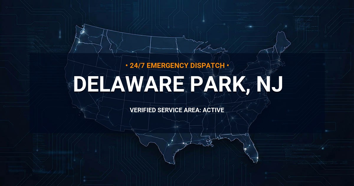 Emergency Plumbing Dispatch Map for Plumbing Services: Delaware Park, NJ