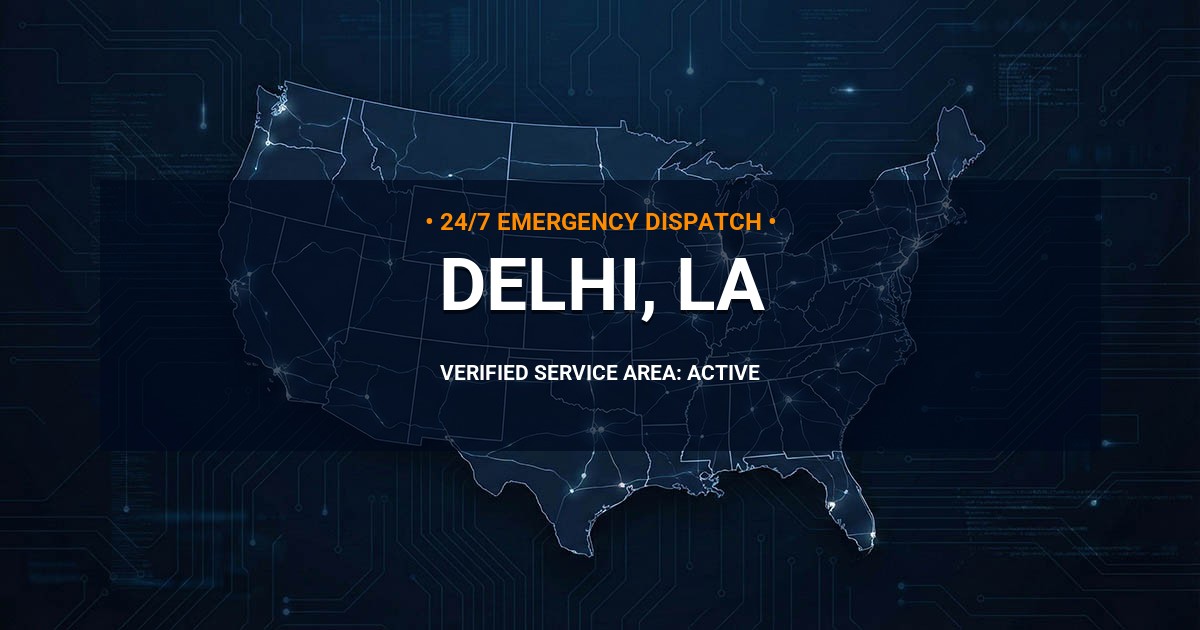 Emergency Plumbing Dispatch Map for Plumbing Services: Delhi, LA