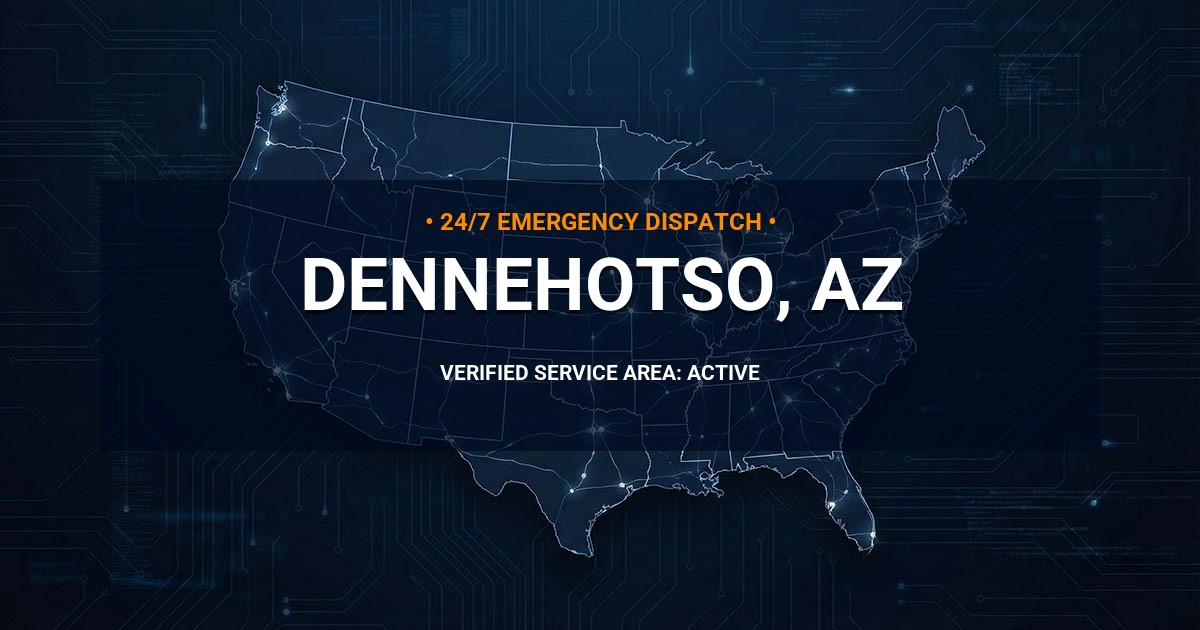 Emergency Plumbing Dispatch Map for Plumbing Services: Dennehotso, AZ