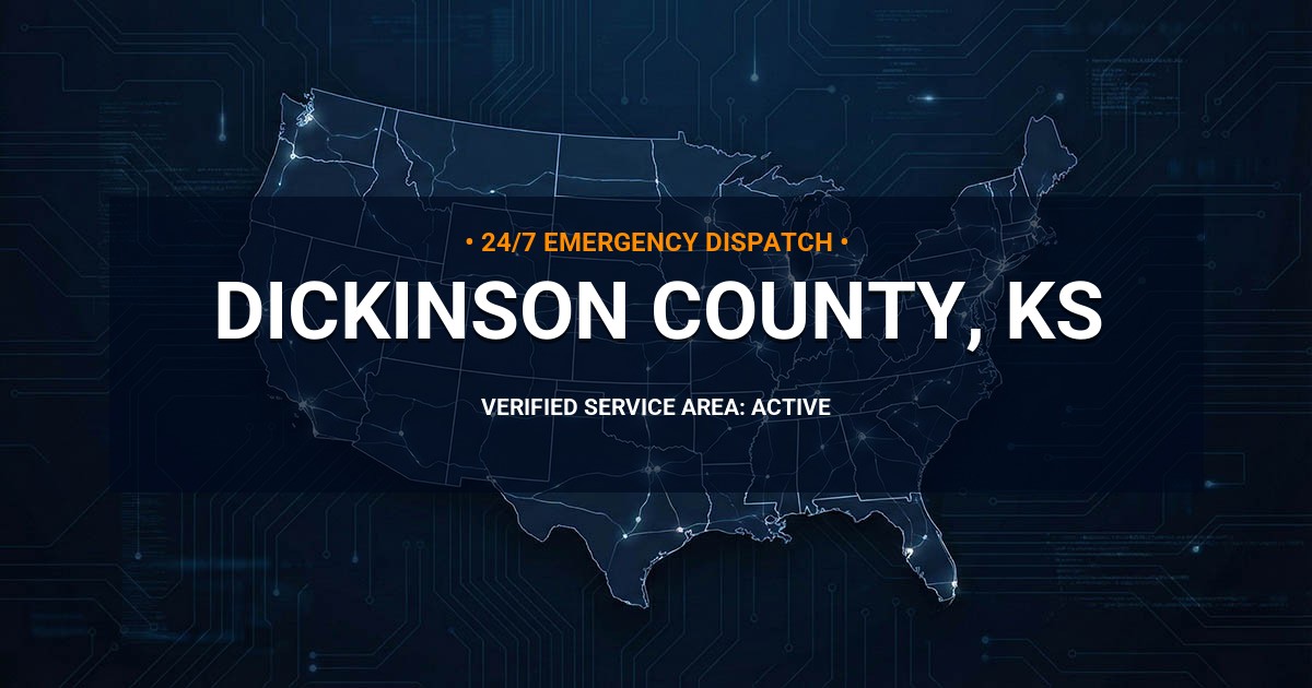 Emergency Plumbing Dispatch Map for Dickinson County Plumbing Logistics