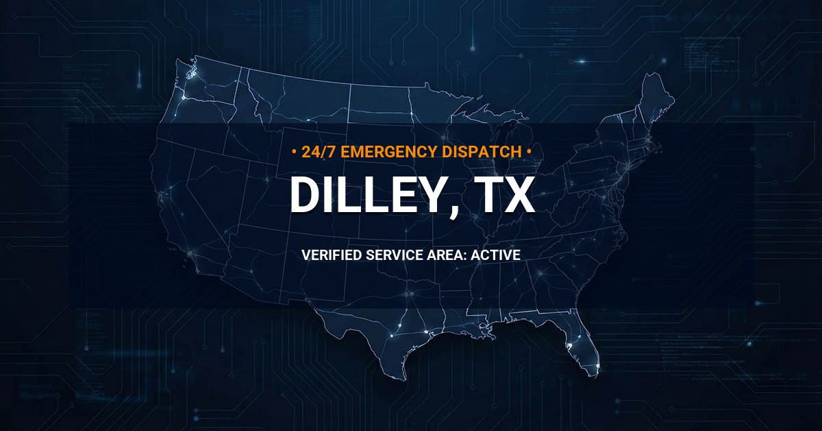 Emergency Plumbing Dispatch Map for Plumbing Services: Dilley, TX