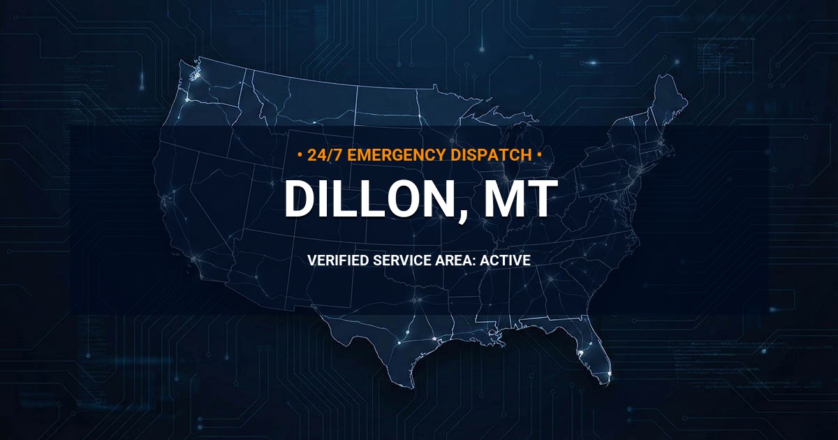 Emergency Plumbing Dispatch Map for Plumbing Services: Dillon, MT