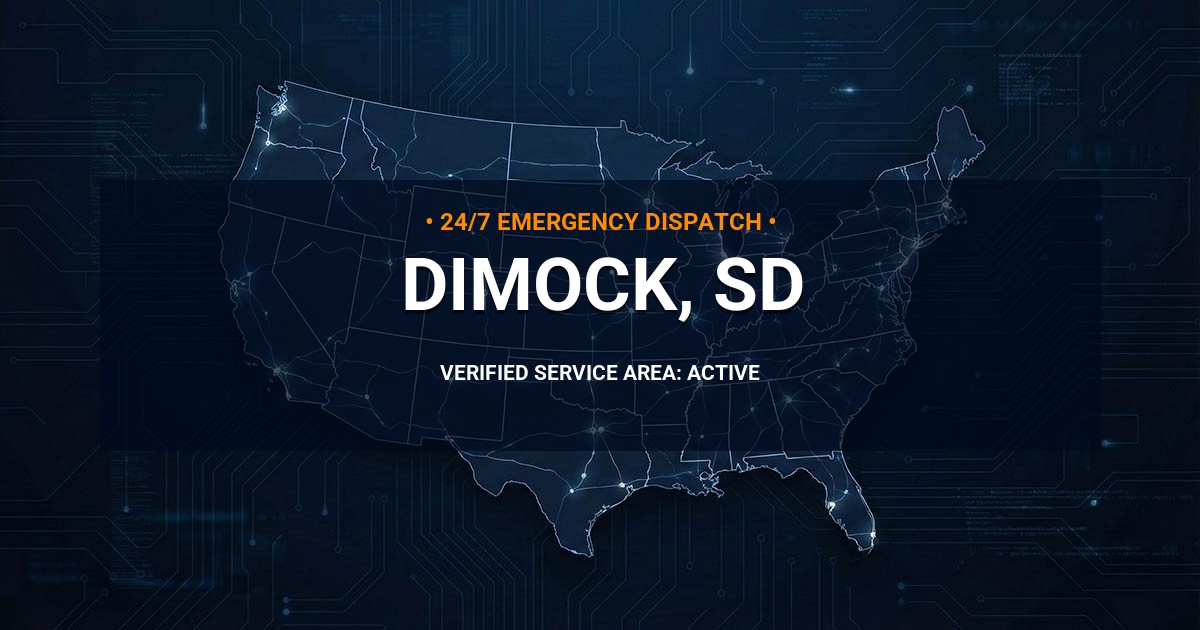 Emergency Plumbing Dispatch Map for Plumbing Services: Dimock, SD