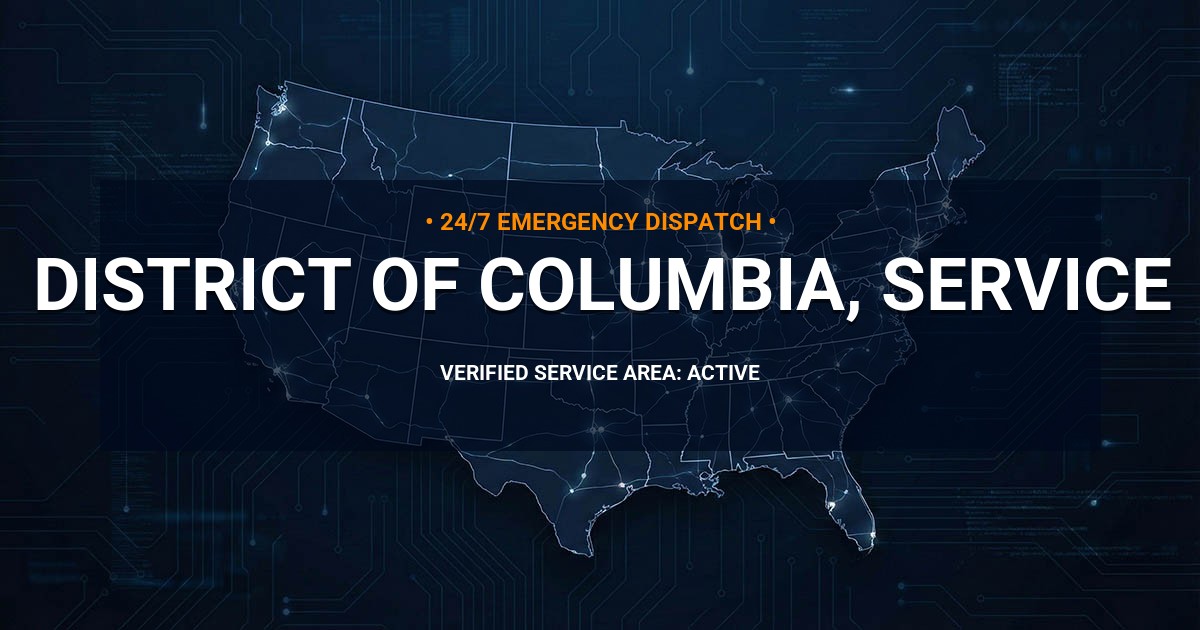Emergency Plumbing Dispatch Map for District of Columbia Plumbing Administration