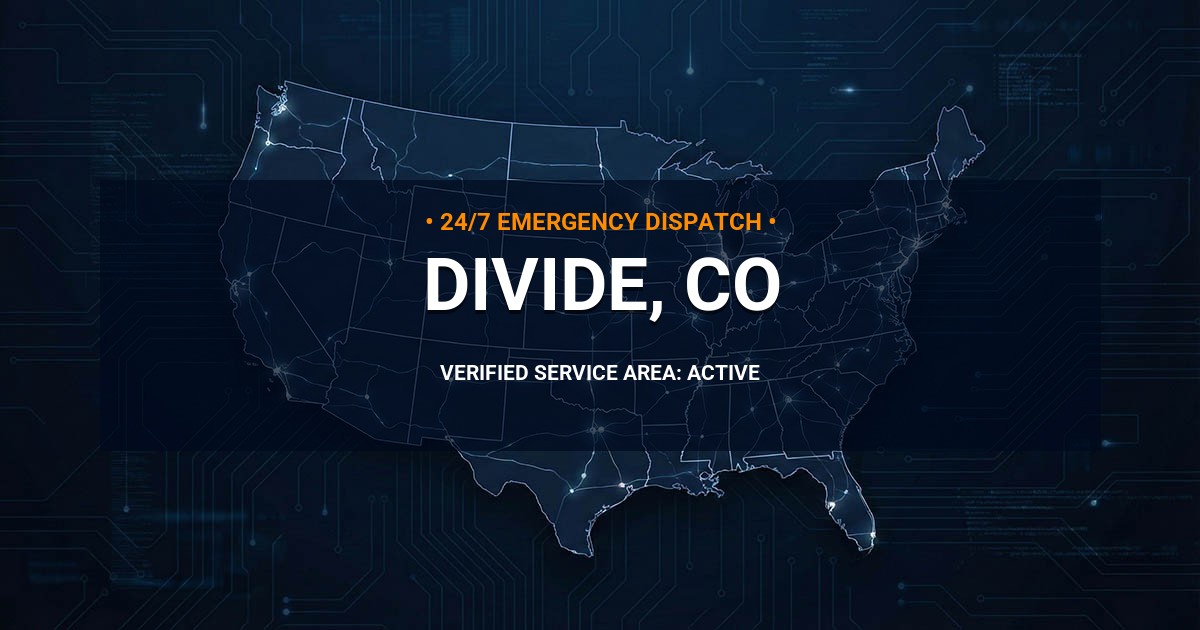 Emergency Plumbing Dispatch Map for Plumbing Services: Divide, CO