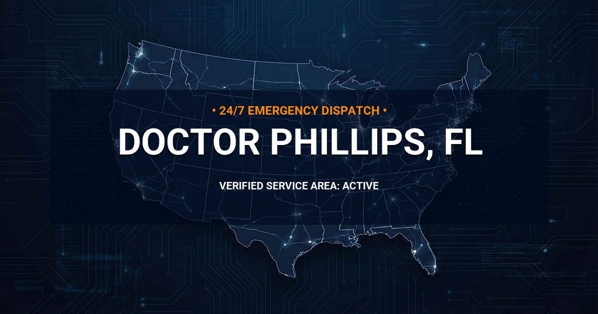 Emergency Plumbing Dispatch Map for Plumbing Services: Doctor Phillips, FL