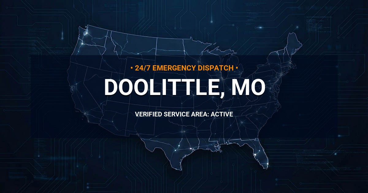 Emergency Plumbing Dispatch Map for Plumbing Services: Doolittle, MO