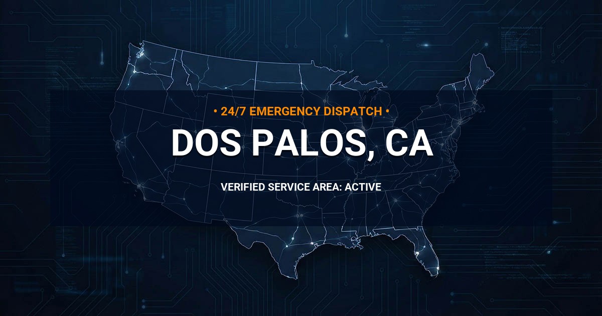 Emergency Plumbing Dispatch Map for Plumbing Services: Dos Palos, CA