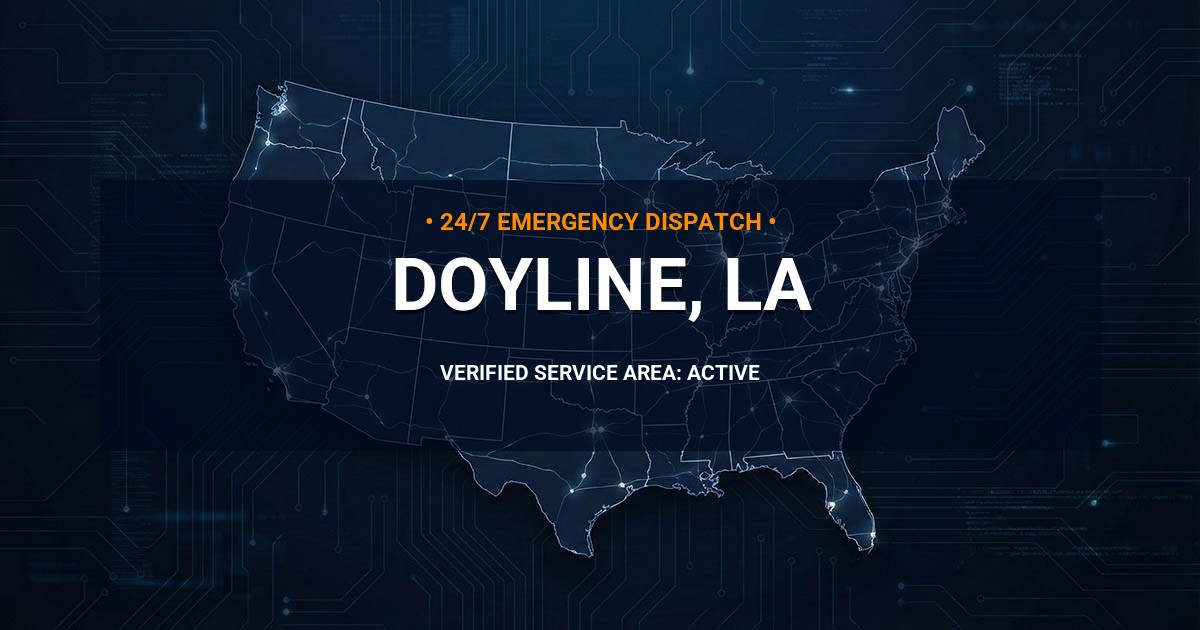 Emergency Plumbing Dispatch Map for Plumbing Services: Doyline, LA